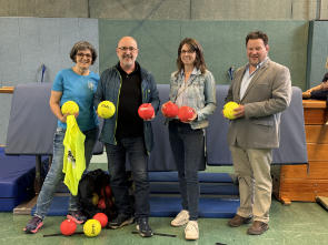 Heike Porting, Jocky Krapp TuS Hackenbroich, Ramona Klein, Dirk Rosellen Bürgerstiftung Dormagen